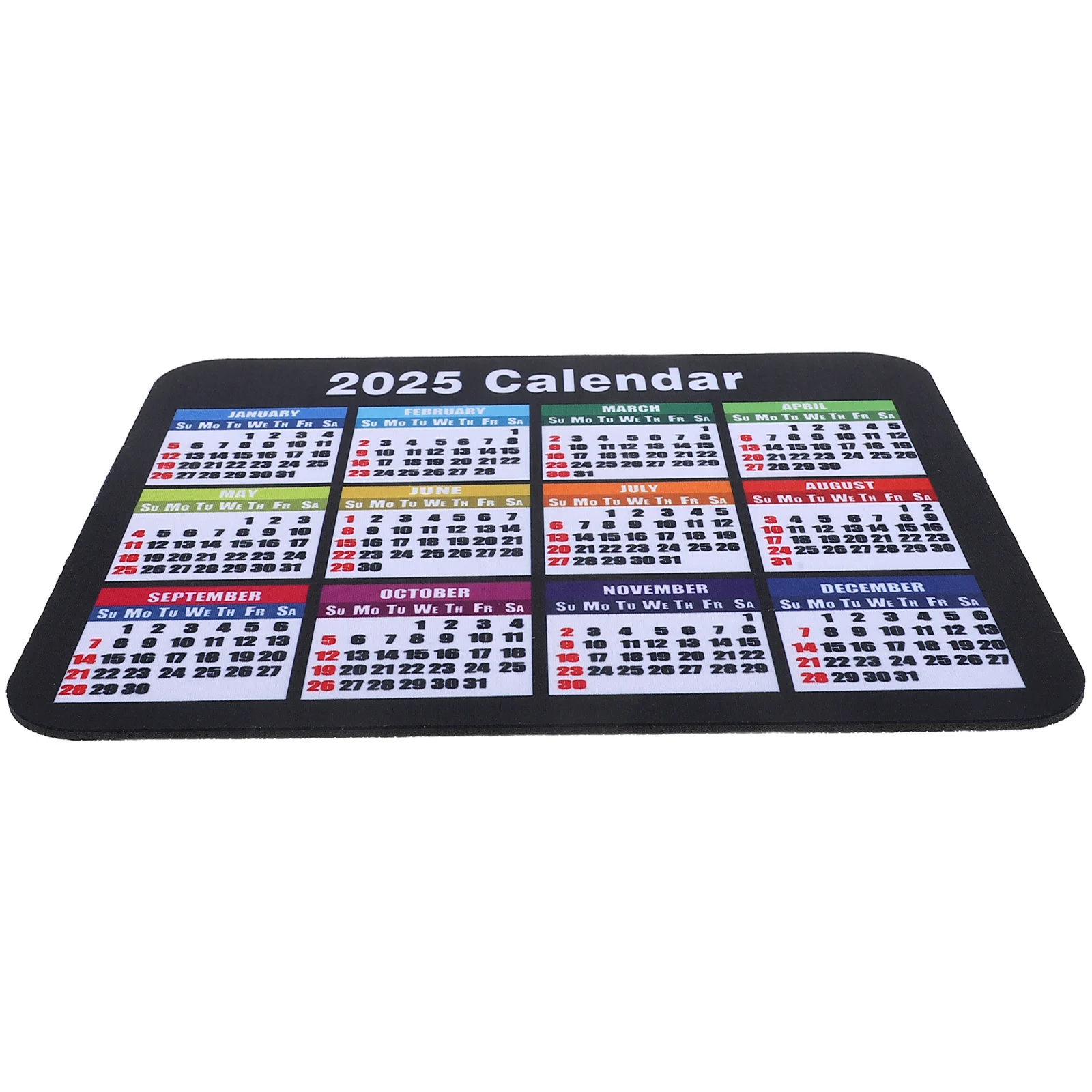 

Large Calendar Mouse Pad 2025 Black Smooth Computer Desk Mat for Office Home Study Gaming Workspace Productivity Enhancer