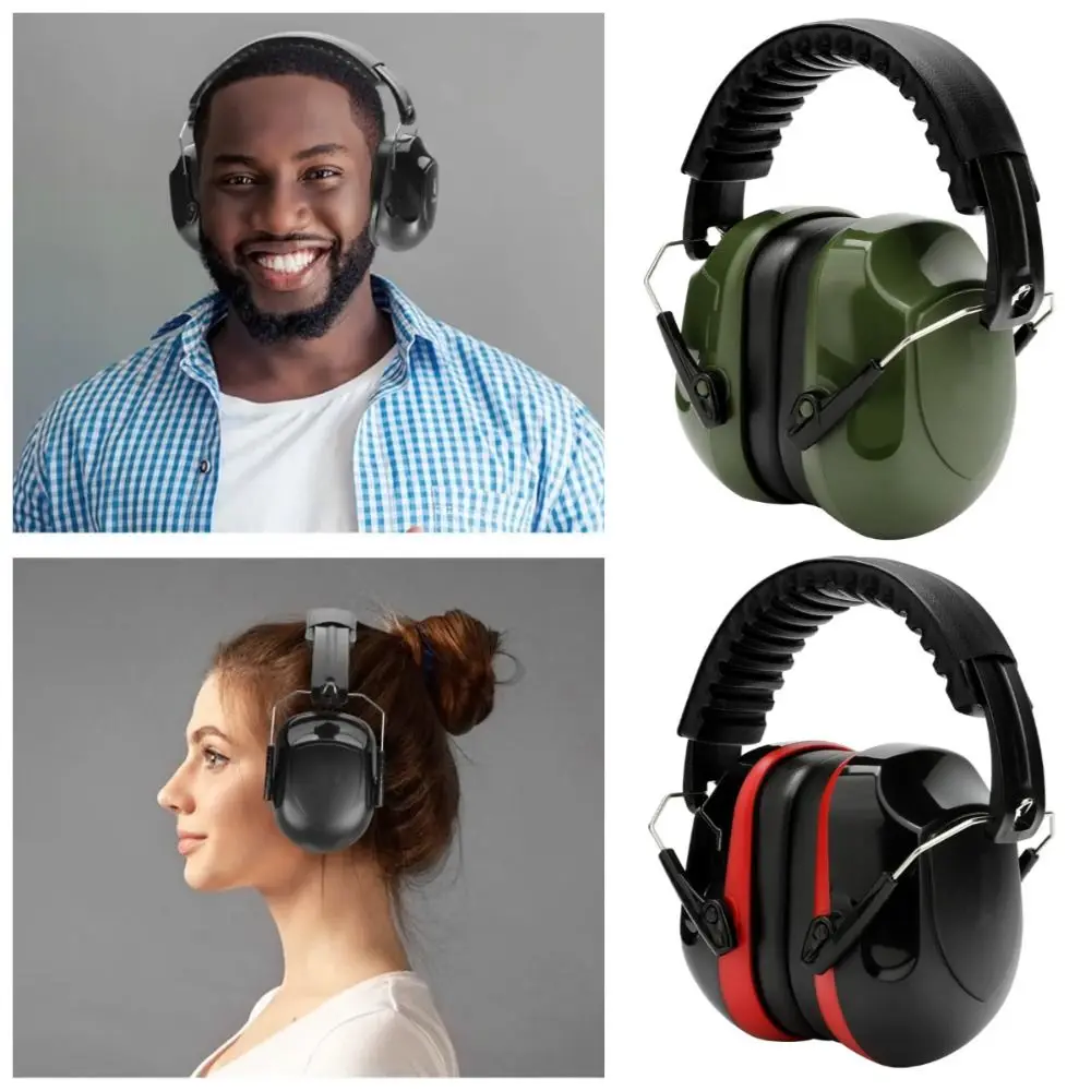 SNR-34dB Adjustable Head Earmuffs Noise Reduction Foldable Anti-Noise Earmuffs Hearing Protection Soundproof Ear Protector