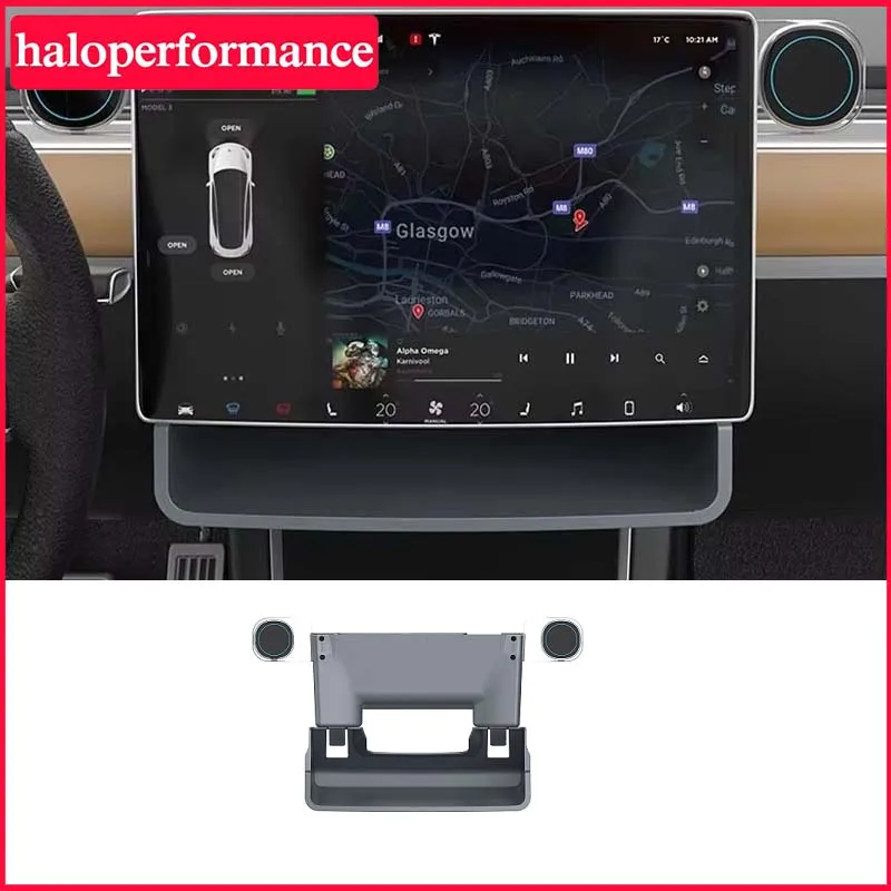 For Tesla Model 3 Highland 2024 Car Storage Box Hidden Storage Organizer Case Tray Under The Central Control Screen Interior