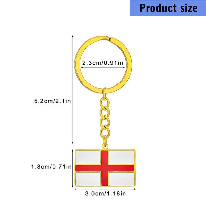 P9FE Einzigartiger Schlüsselanhänger mit britischer Flagge und schottischem englischem Detail, für Geschenke und Souvenirs – Detail 6