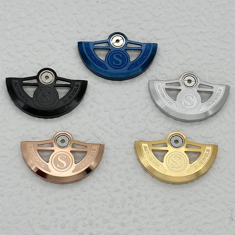 NH36 NH35 Movement Rotors Black Blue Rotors Compatible NH36 NH38 NH39 4R35 7S26 Movements NH35 Movement Self-Winding Rotor