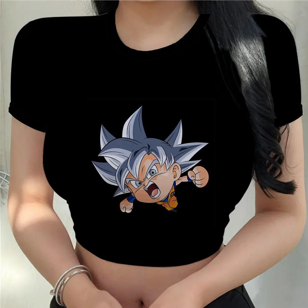 Abbigliamento Vegeta Top donna Kawaii vestiti Cool T-shir T Shirt Fashion Dragon Ball Z Harajuku Sexy Y2k Top Anime Goku Crop New Z