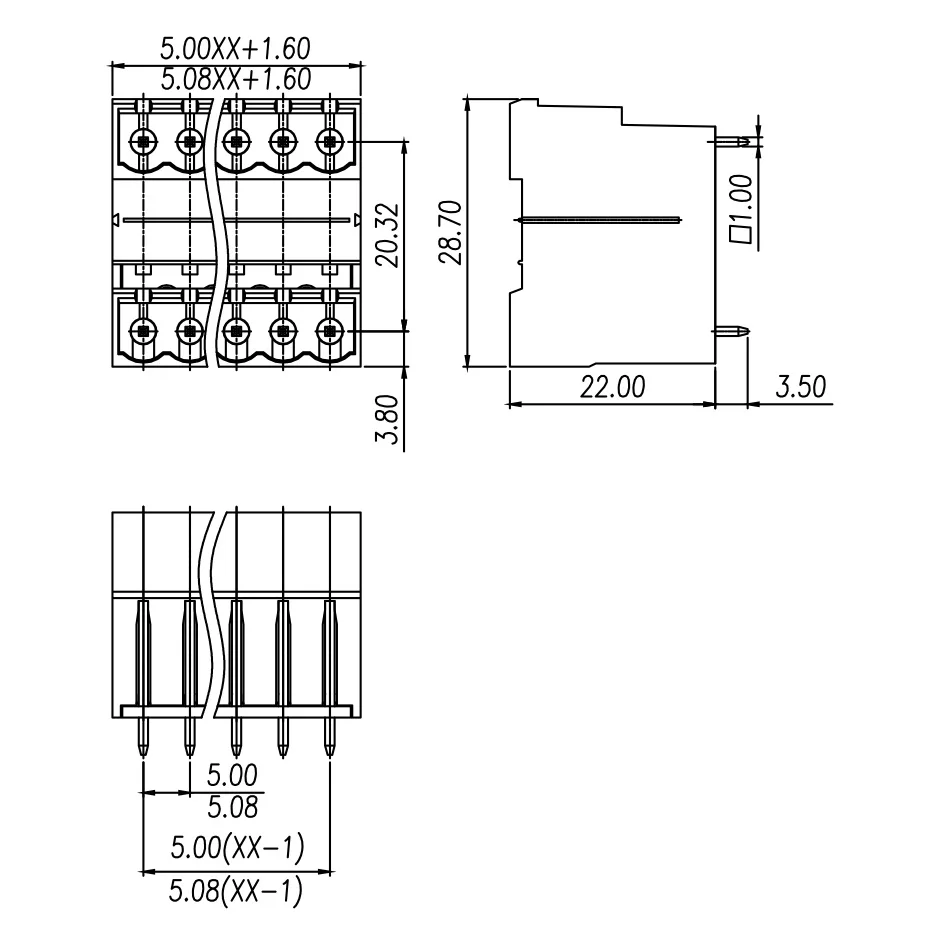 100PIN 5.08mm 2EDGVH PCB PLUG-IN TERMINAL BlOCK MDSTBV2.5/-G1-5.08 PHOENIX CONTACT 2EHDBV SLD5.08/180G ME240