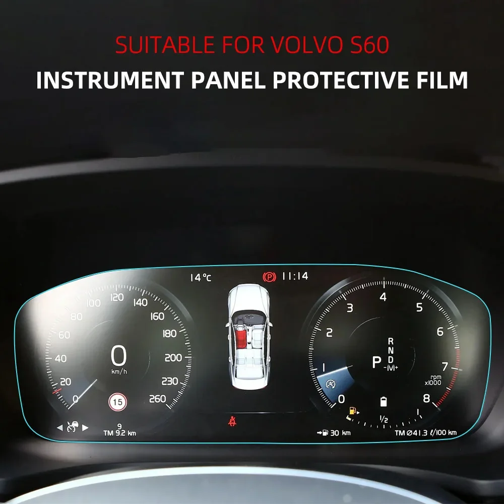 Dashboard Film for Volvo  S90 S60 Interior Modification PVC Central Control Display Protective Sticker Car Accessories