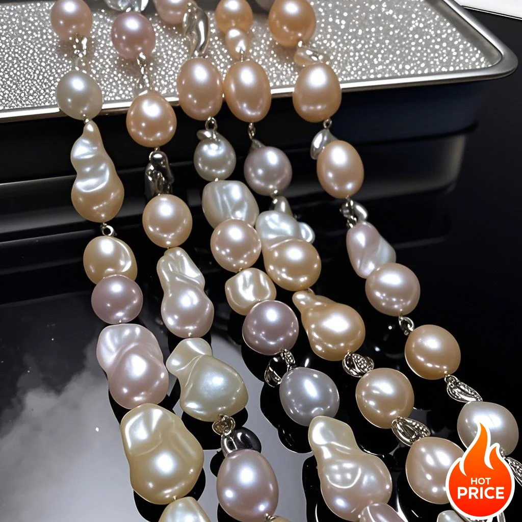

15x20-16x22mm6A Fish-Tail Natural Freshwater Pearl Colorful Unblemished Bead Jewelry MakeDIY Necklace Earring Bracelet Accessory