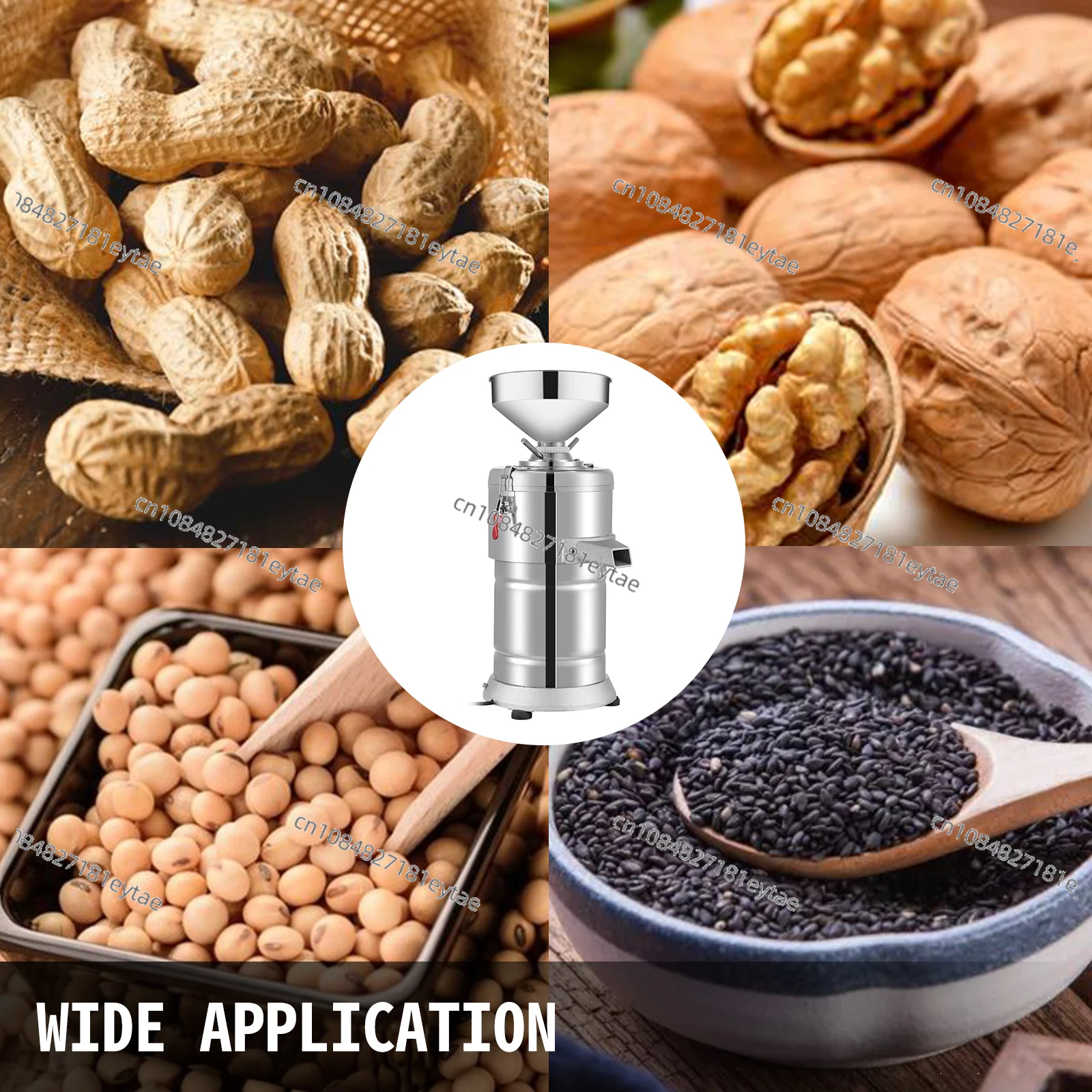 15Kg/h Peanut Butter Maker 1100W Electric Commercial Walnuts Nuts Stuff Grinding Miller Home Almond Sesame Pulping Machine