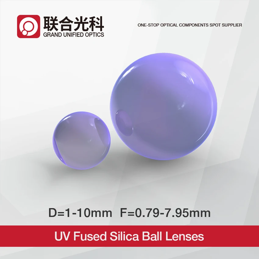 UV Fused Silica Optical Ball Lenses Optical Ball Collimator Lenses for Coupling and Collimation