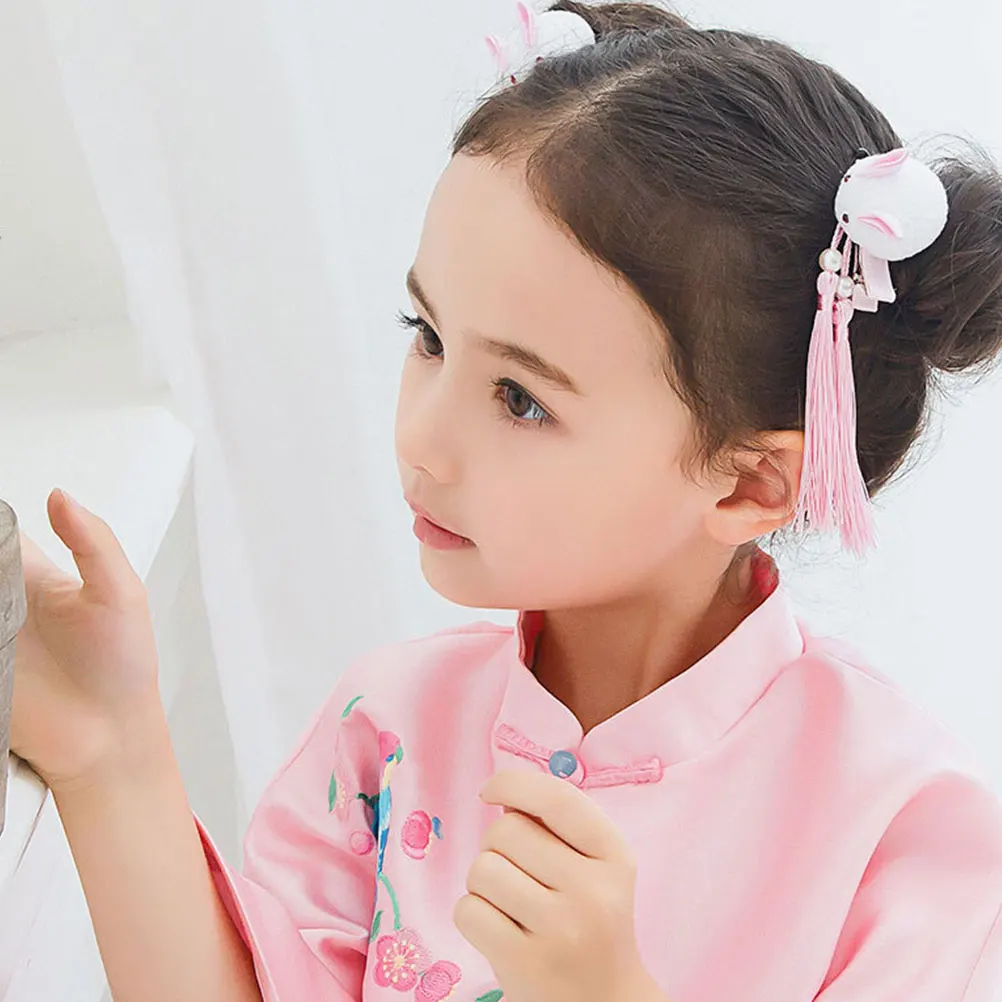 

's Card Tassel Hair Clips Hairpin for Han Chinese Clothing The Flowers Girls Style
