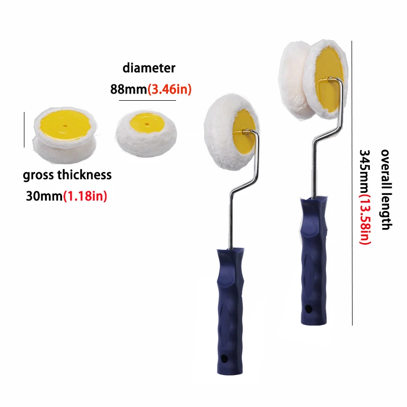 

Corner Repair Small Roller Brush Set Artistic Brushing Efficient And Traceless Replaceable Head Flexible Matching