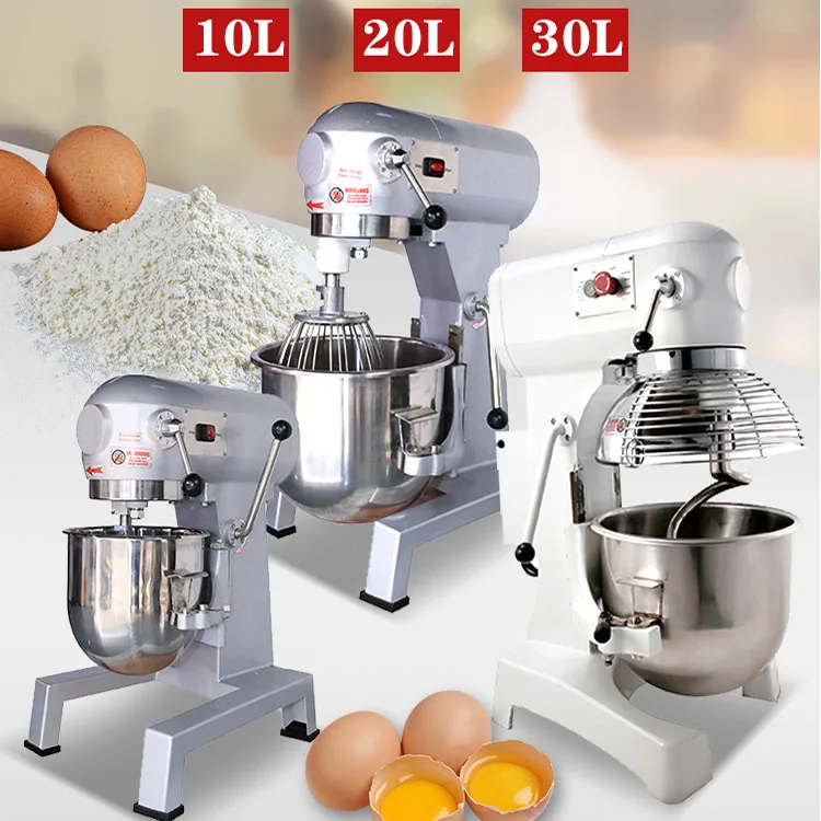 Multi-functional Hook/Whip/Flat Beater Faster Middle Lower Speed Mixing for Egg, Cream Planetary Food Mixer 10L 20L 30L