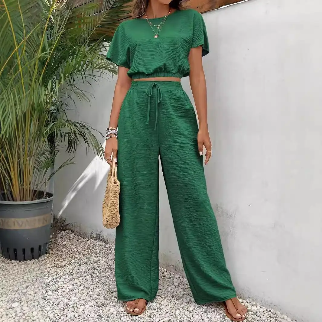 Set da donna in due pezzi con cappuccio, pantaloni lunghi a gamba larga, coprire la collezione autunnale Ele Sle, outfit Faion in puro colore