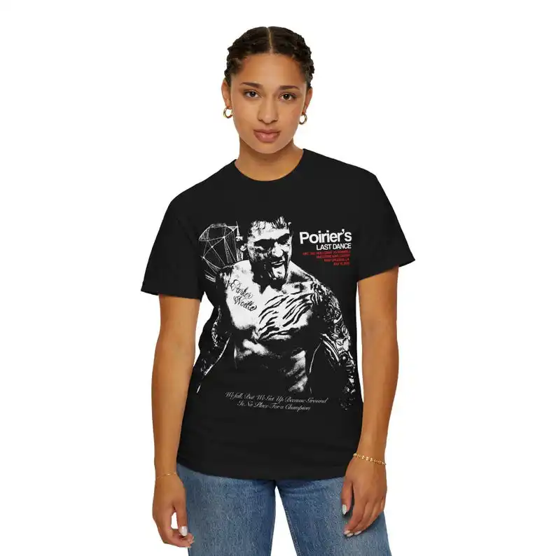 Dustin Poirier rétro imprimé graphique T-shirt à manches courtes pour les Fans de combat vêtements de sport décontractés Style Vintage hommes femmes Streetwear