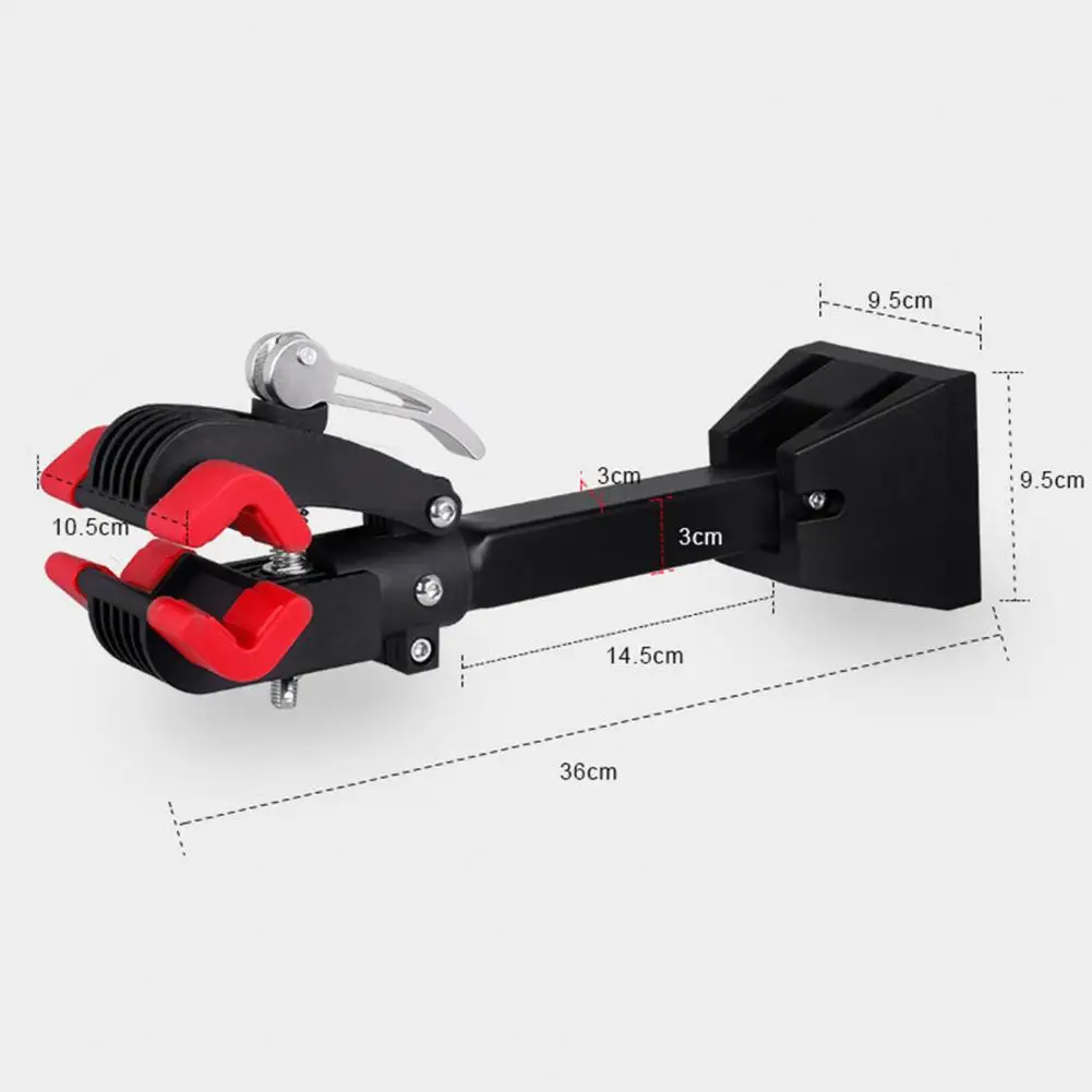Soporte de Reparación de Bicicletas de 36 cm, Soporte de Pared para Banco de Trabajo, Gran Capacidad de Carga, Construcción Robusta, Altura Ajustable, Fácil Instalación