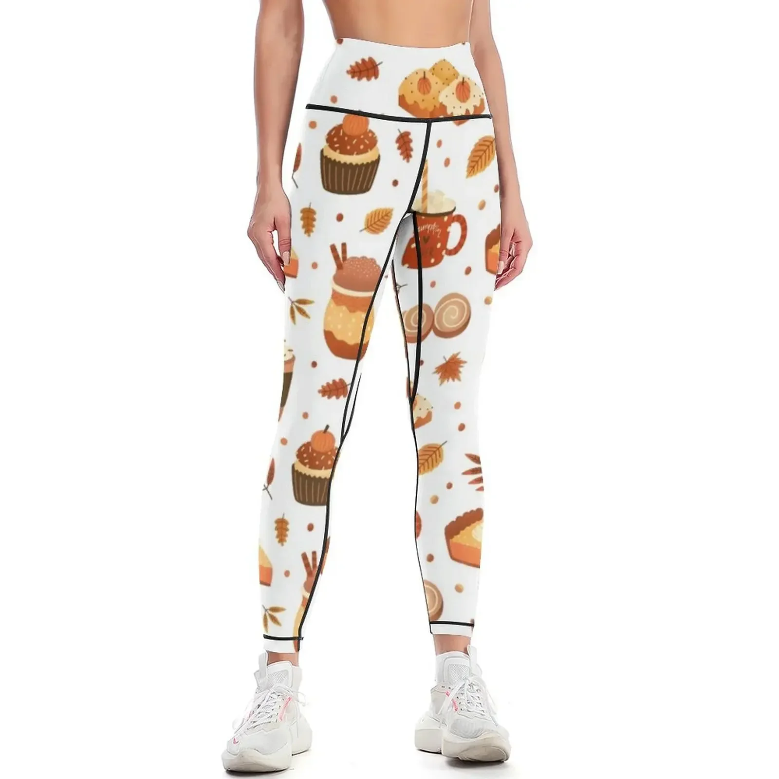 

Pumpkin Spice Fall Autumn Pattern Leggings Women's sports pants gym sportswear woman fitness set gym Sweatpants Womens Leggings