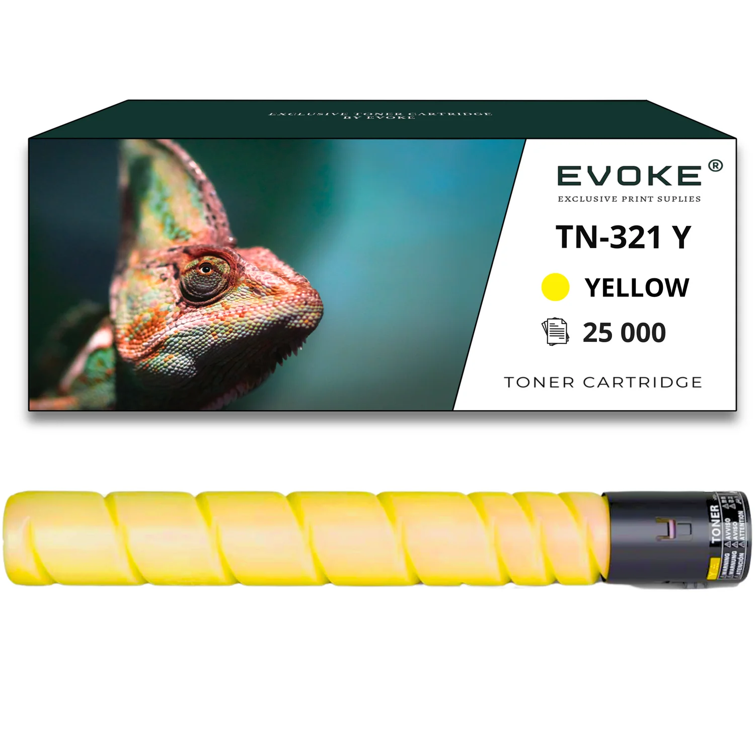 Evoke Compatibele Toner voor Konica Minolta Tn-321Y Tn321Y Tn-321 Tn321 A33K250 Geel 25000 Pagina's Minolta Bizhub C224 C224E C284 C284E C364 C364E