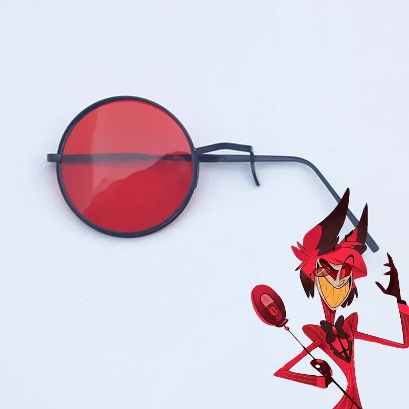 

New 2025 Anime Radio Demon Alastor Cosplay Glasses Monocle Steam Punk Eyewear Sunglasses Props Accessories