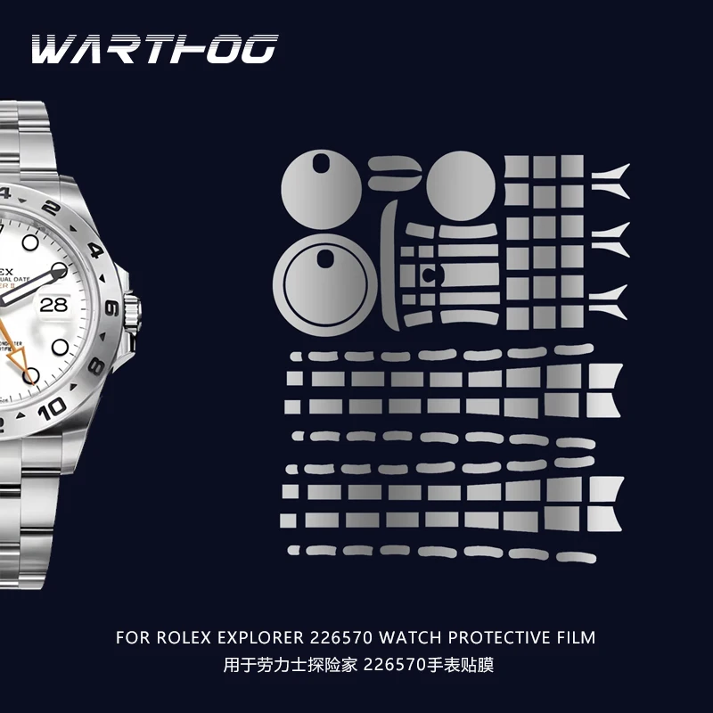 

Suitable For Rolex Explorer 2 Generation 226570 Watch Film 2021 New Dial 42 Buckle Bezel Protective Film Watch Chain Film
