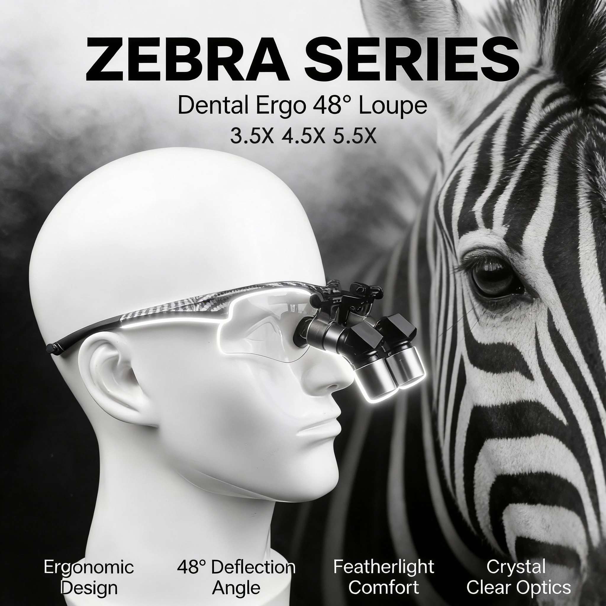 

Высококачественные стоматологические лупы Zebra Series 3,5X