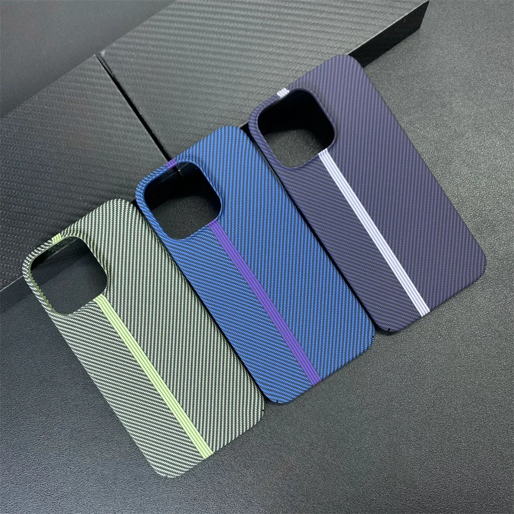 Ultra-Thin Frosted Carbon Fiber Texture Case for iPhone 15 Pro Max 11 12 13 Pro 14 Plus Skin Feel Matte Protective Cover Funda