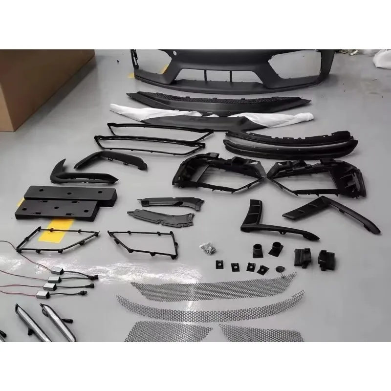 Front Bumper Daytime Running Light For Porsche 981, GT4 Style Upgrade With PP Material Body Kit
