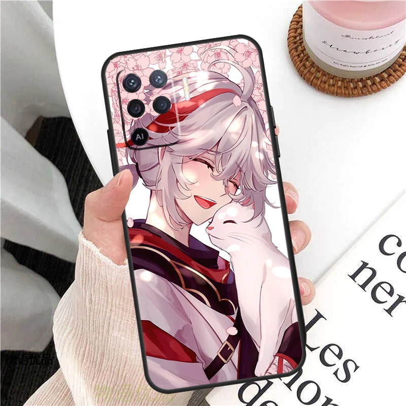 Genshin impacto kaedehara kazuha caso para oppo a18 a74 a57 a17 a77 a38 a58 a78 a98 a54 a94 a80 a60 a40 a96 a76 a16 a15 a5 pro