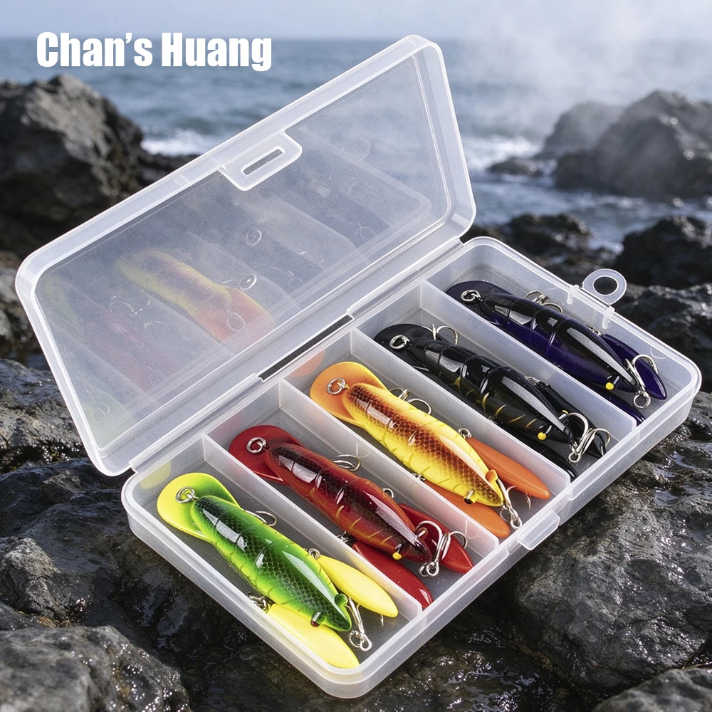Chan's Huang 5PCS/BOX Suspending Crayfish Fishing Lure 7.5CM 11.2G Artificial Shrimp Hard Bait Wobbler Bass Pike Fishing Tackle
