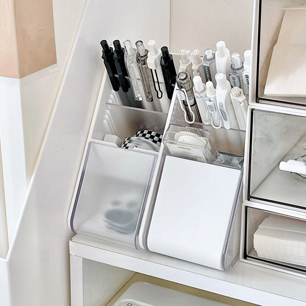 

3 Layer Penholder Three-layer Storage Office Work Desk Makeup Brush Holders Multiple