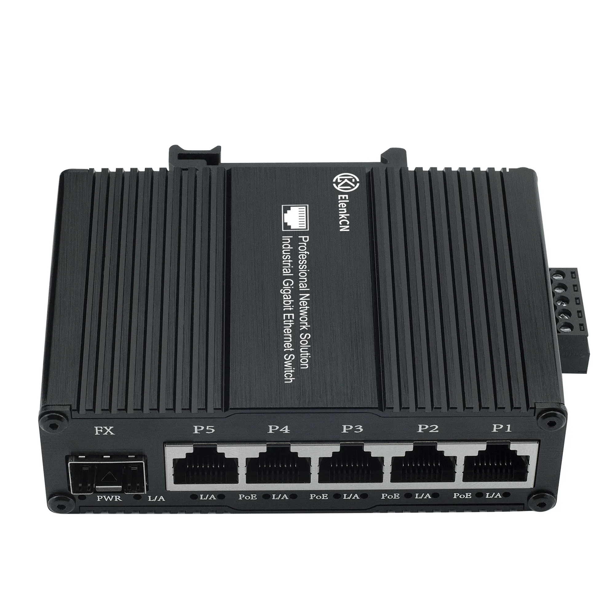 Mini commutateur Ethernet SC/Wrechargeable PoE, sortie Tains/AT 52V/30W Max AT/BT 52V/90W Max 5 ports, commutateur de protection industriel IP40 pour la sécurité