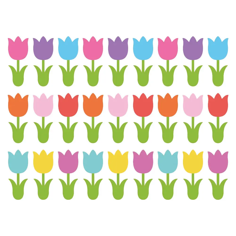 

45Pcs Tulip Paper Cutouts Colorful Spring Flower Craft Decorations DIY Party Classroom Boards Paper Cutout Spring Flower Cutouts