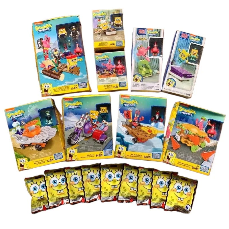 سبونجبوب سكوير بانتس همبرغر حامل المطبخ المشهد مجموعة عمل أرقام الكبار تحصيل أرقام لعبة أطفال هدية عيد ميلاد