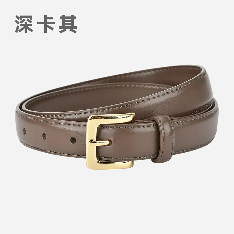 新しい本革レディースベルト、多用途ジーンズベルト、ハイエンドのトレンディなピンバックルベルト