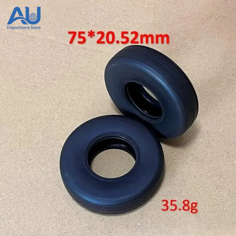 75mm Wheel Tire 75*20.52mm Light Weight RC Airplane Plane Model Spare Part Electronic Brake System JP Brake Wheels Parts