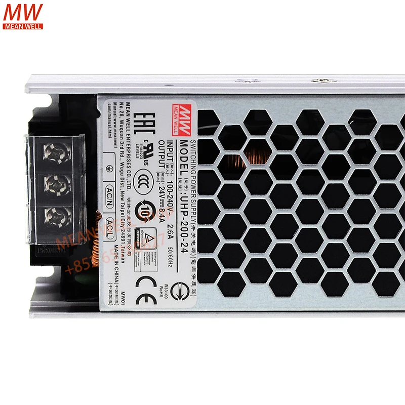 MEAN WELL 200W Slim Type with PFC Switching Power Supply UHP-200-5 UHP-200-12 UHP-200-15 UHP-200-24 UHP-200-36 UHP-200-48