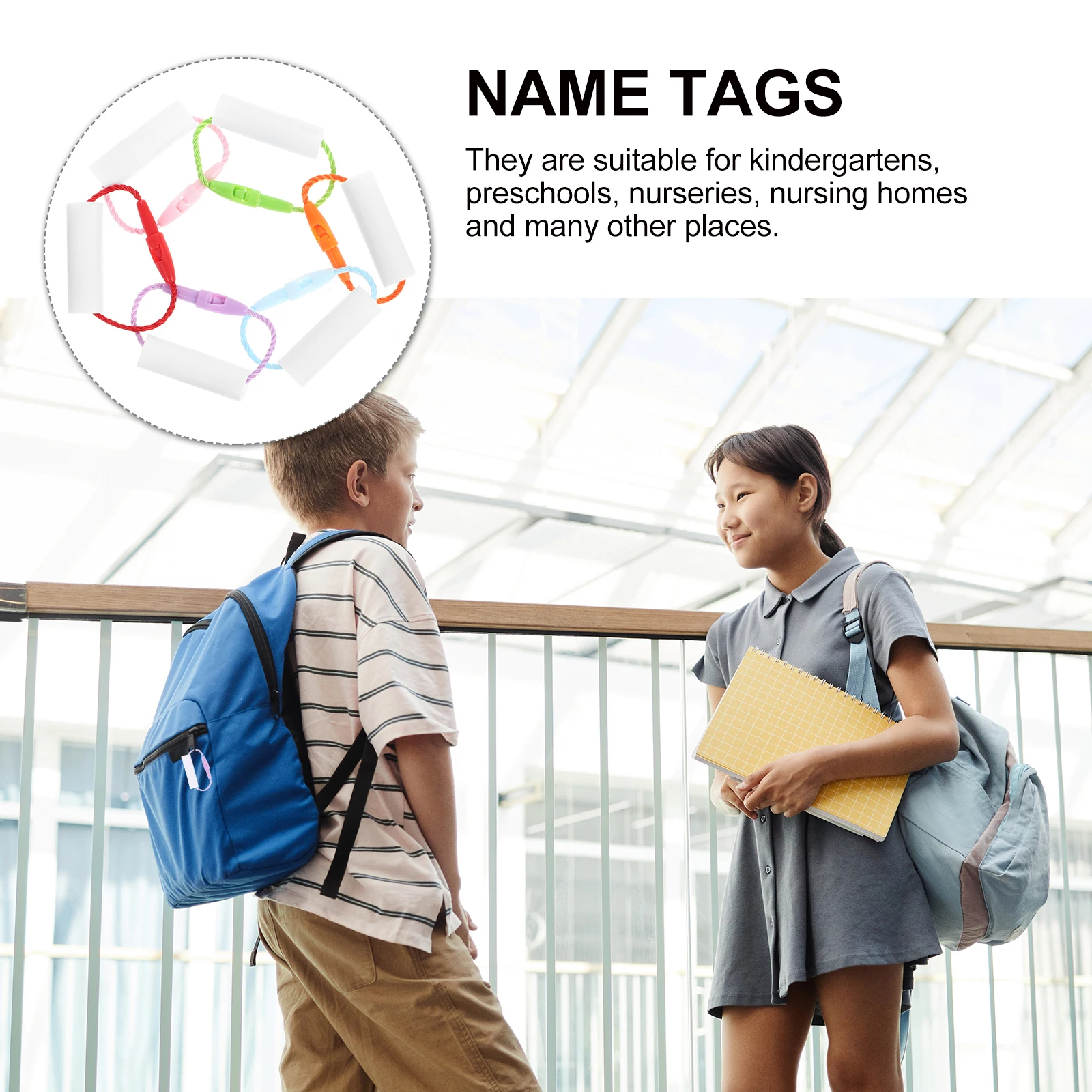

30pcs Name Tags Fade Resistant School Daycare Labels Clothes Shoes Bags Bottle Identifications Mixed Colors Plastic