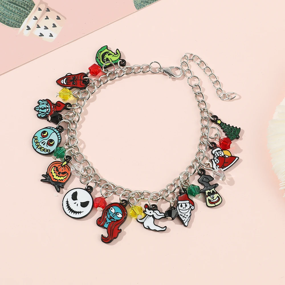 The Nightmare Before Christmas Armbänder für Frauen, Jack Skellington, Sally, Oogie Boogie, Schmuckanhänger, Trend, Accessoires – Detail 5