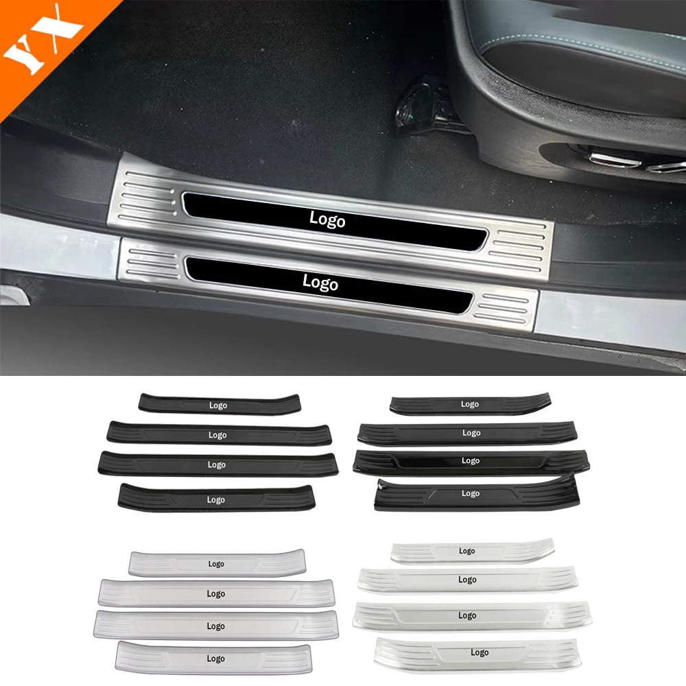 For Changan Oshan x7 plus 2024 2025 Stainless Black Silver Car Door Sill Scuff Trim Plate Welcome Protectors Guard Plat