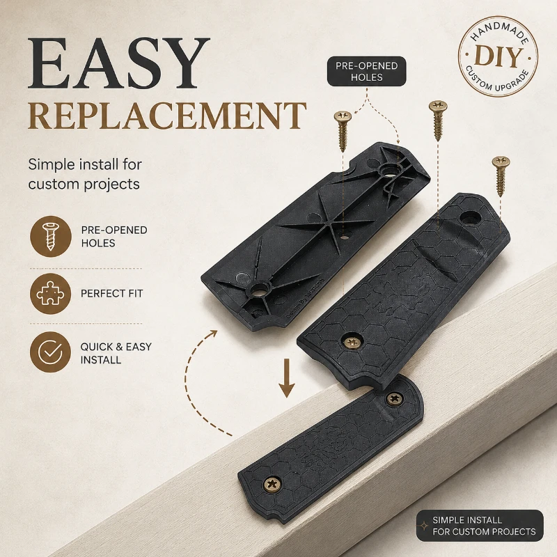 Durable Nylon Handle Grip Plate Two Engraved Patterns Optional Hobby Handcraft Model Building Supplies