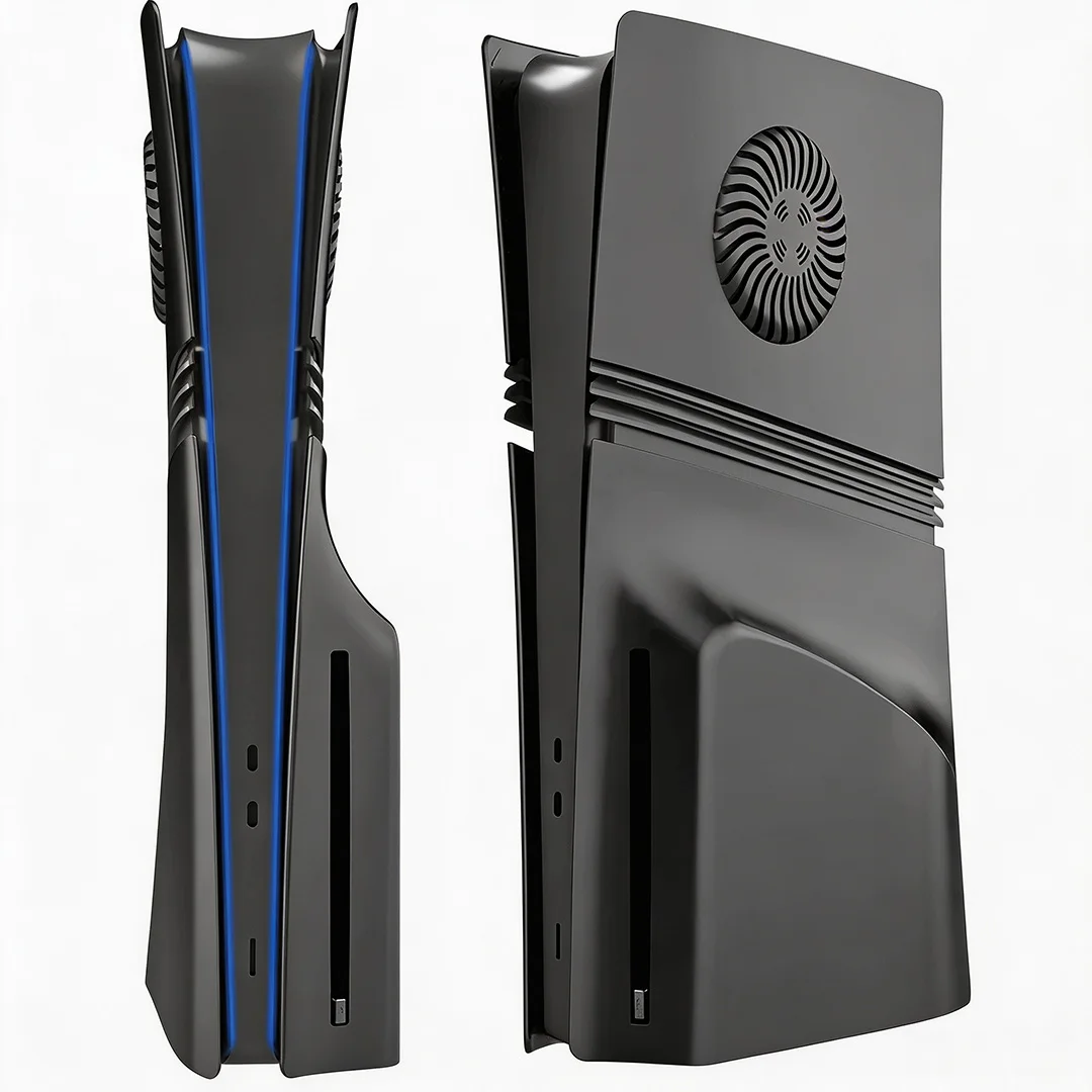 playstation-5-proディスク交換用ハウジング保護ケース-ps5-proディスクコンソール用absマットシェル-冷却ベント付き