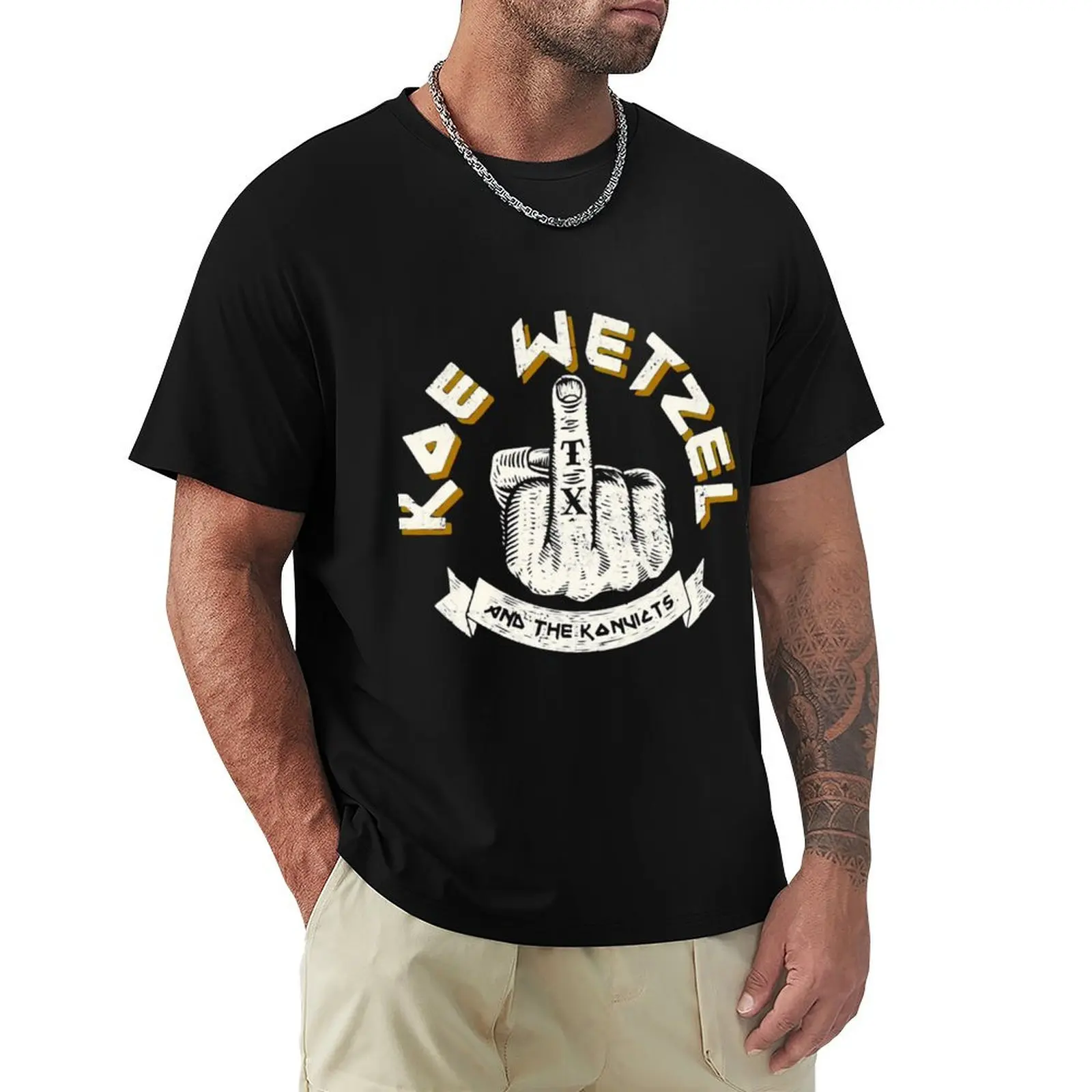 Koe Wetzel m-erch Middle Finger s Gift For Fans, For Men and Women T-Shirt Essential Solid Color T-Shirt