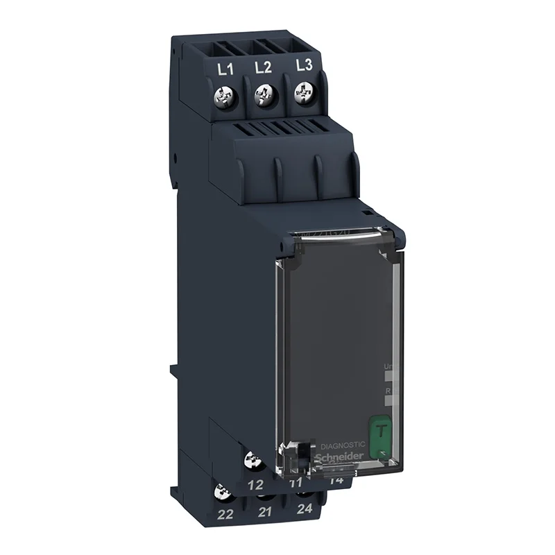 Three-phase monitoring and control relay 8A 208-480VAC 2CO modular measurement and control relay RM22TG20 Fault monitoring