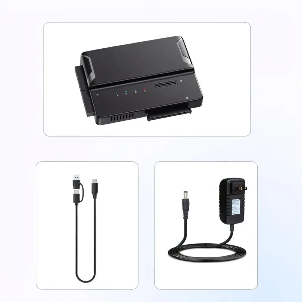 Professional Hard Drive Docking Station USB 3.2 Type C For M.2 NVME SATA IDE SSD HDD External Data Transfer Adapter
