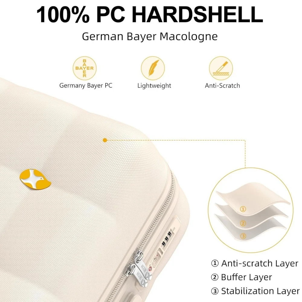 تصميم جديد أريكة عنصر الجبهة فتح جيب حقيبة 20 بوصة الصعود السفر المتداول الأمتعة مع قفل TSA ومنفذ شحن USB #2