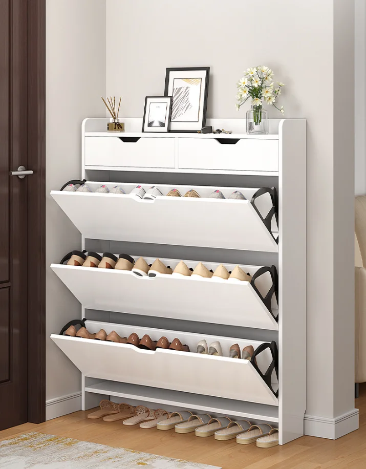 

Modern Durable Ultra-thin Shoe Cabinet for Home Entrance Entryway Living Room Hotel Shoe Storage