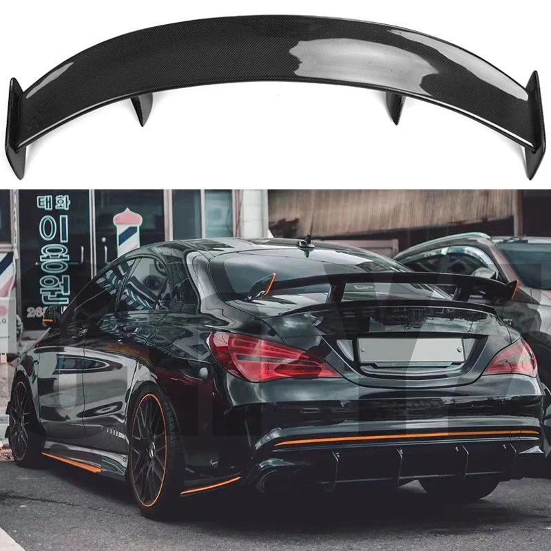 GT Spoiler For Mercedes Benz CLA Wing CLA45 W117 C117 100% Carbon Fiber Rear Trunk Lid rCLA180 CLA200 CLA250 CLA260 2013-2023