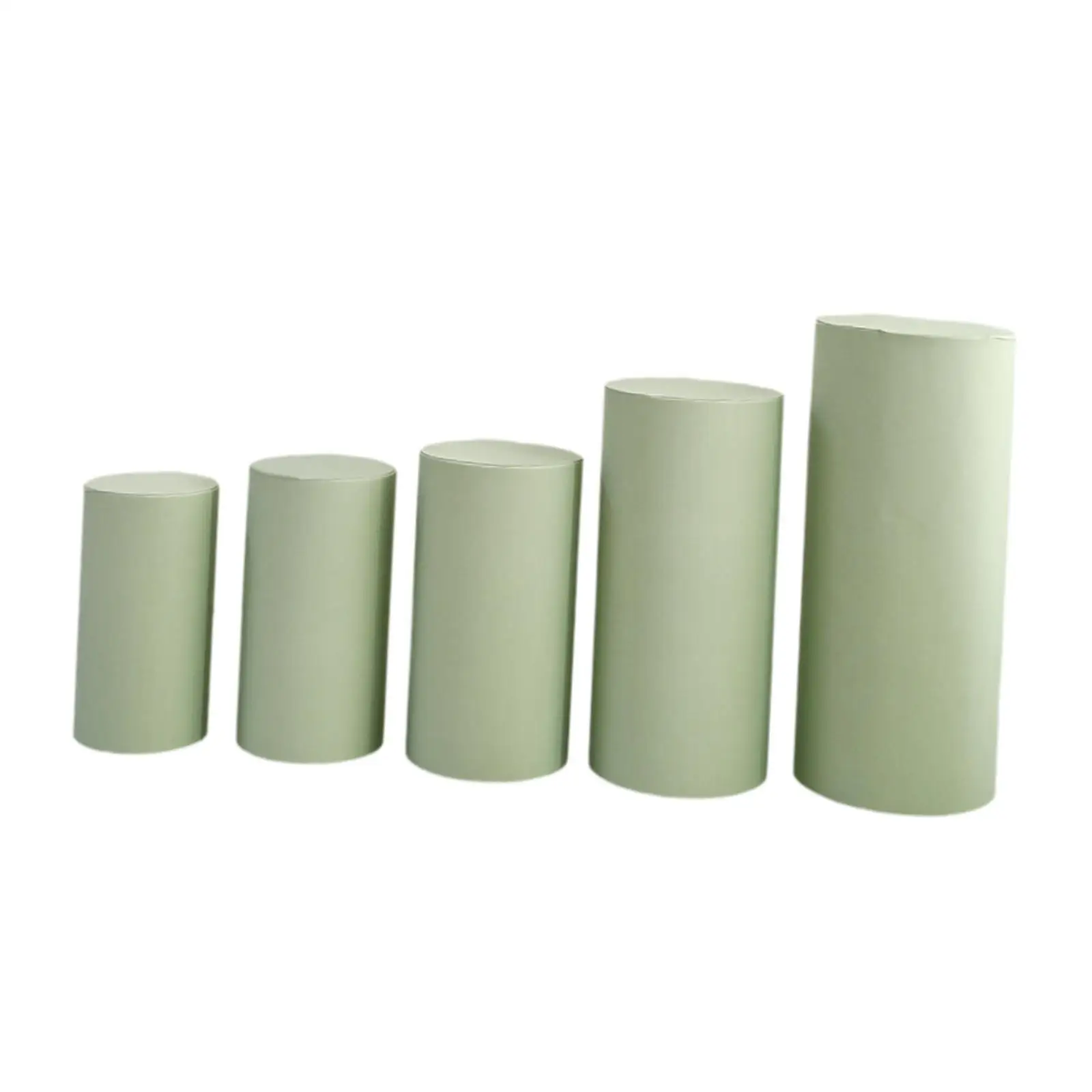 

5x Plinth Stand Pillar Covers Elastic Tablecloth Cylinder Pedestal Covers for Wedding Graduation Reception Birthday Baby Shower