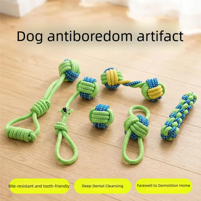 Pet Dog Toys for Large Small Dogs Toy Interactive Cotton Rope Mini Dog Toys Ball for Dogs Accessories Toothbrush Chew Puppy Toy