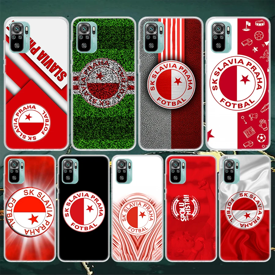 Sk Slavia Praha Czech Republic Soft Phone Case For Xiaomi Redmi 10 10A 10C 9 9A 9C 9T 12 12C 8 8A 7 7A 6 6A S2 K20 K40 Pro 10X K