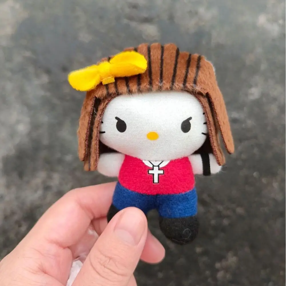 

Sanrio Dreadlocks Hello Kitty Soft Plush Filling Doll Keychain Backpack Hanging Ornaments Belt Decoration Couple's Birthday Gift