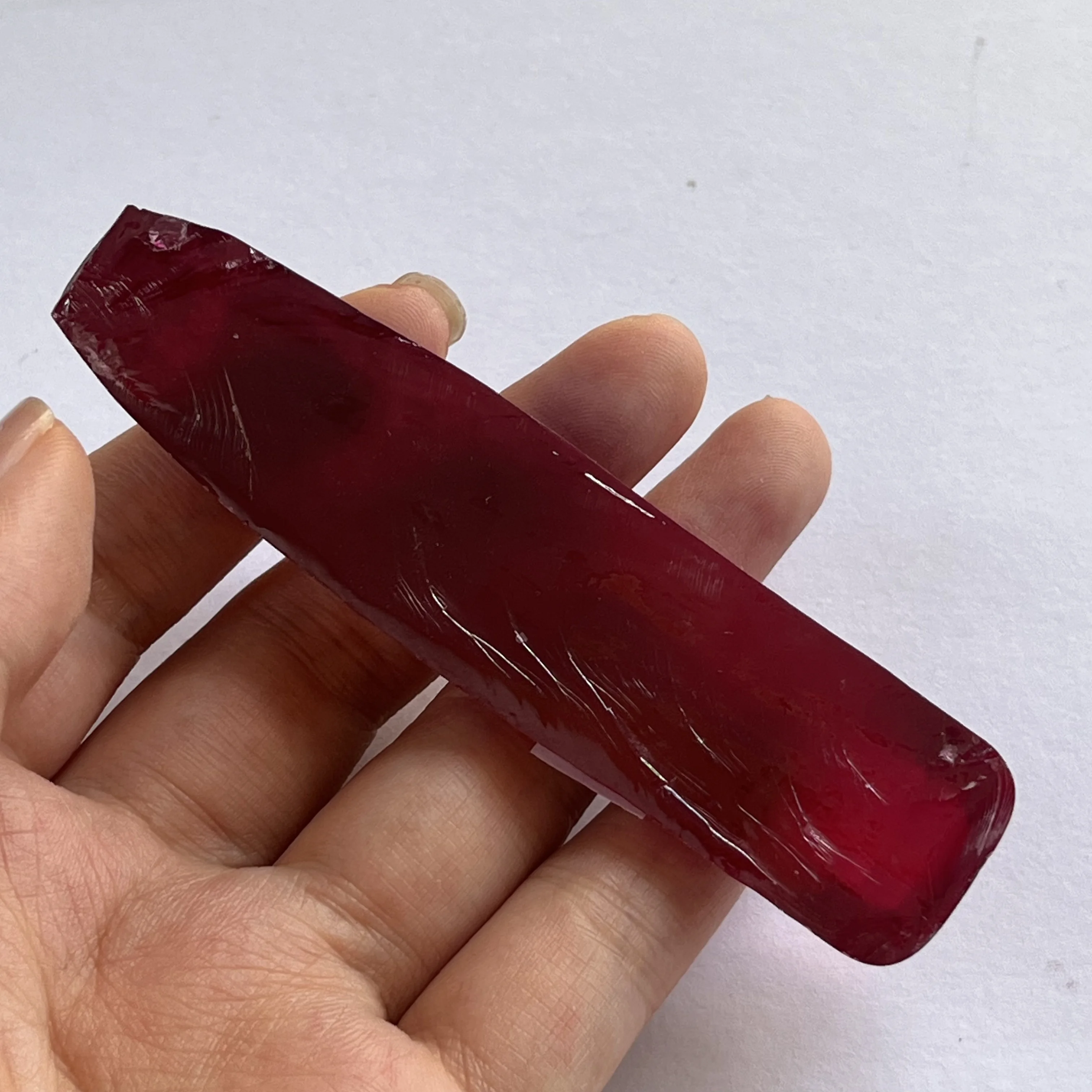 74.3 جرام/وحدة اصطناعية 5 # اكسيد الالمونيوم الخام غير المكرر أحجار كريمة اكسيد الالمونيوم مواد الياقوت الخام #5