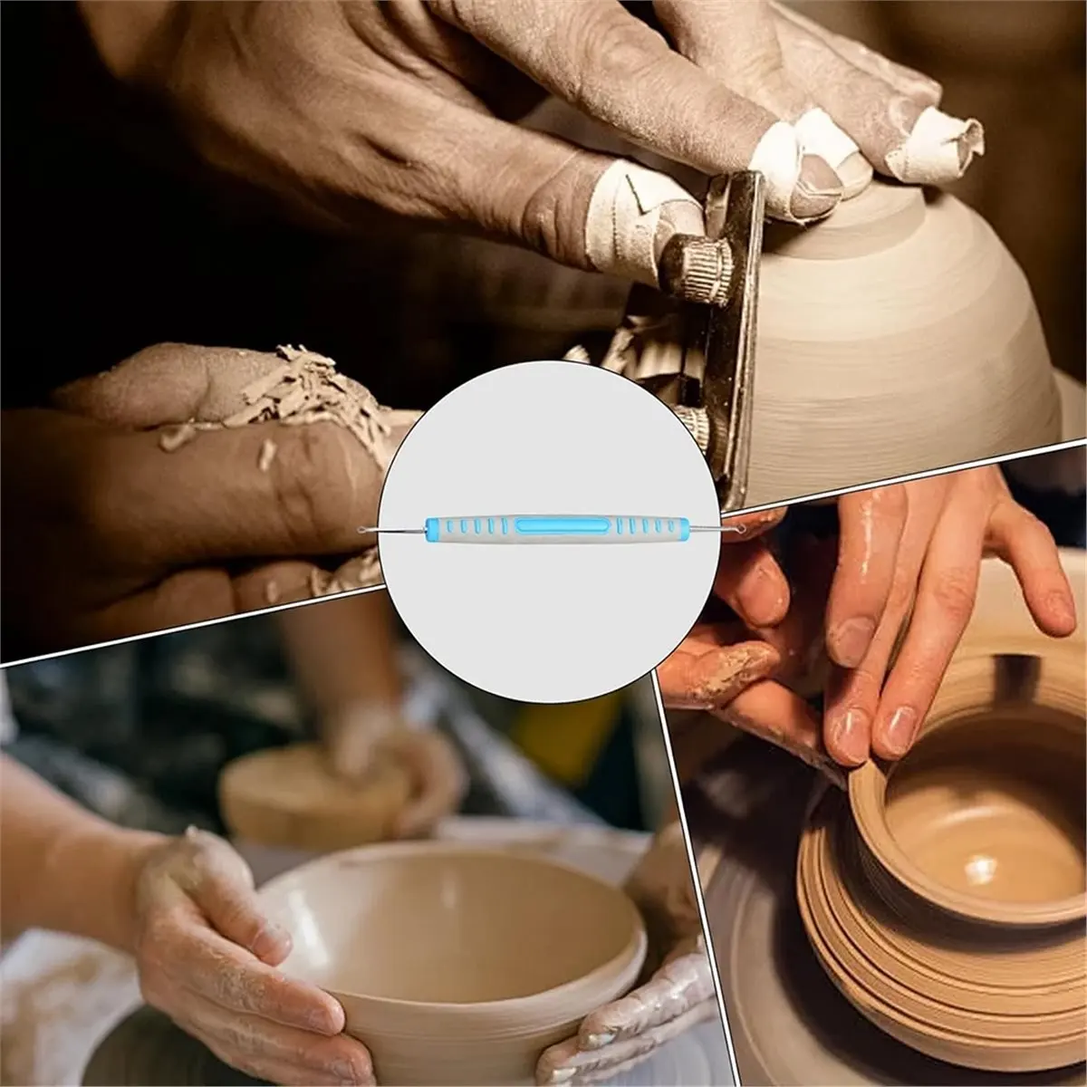 【2026 TOP Global】▼△◑Professional Pottery Modeling Tools - Ceramic Clay Sculpting Accessories for Artists